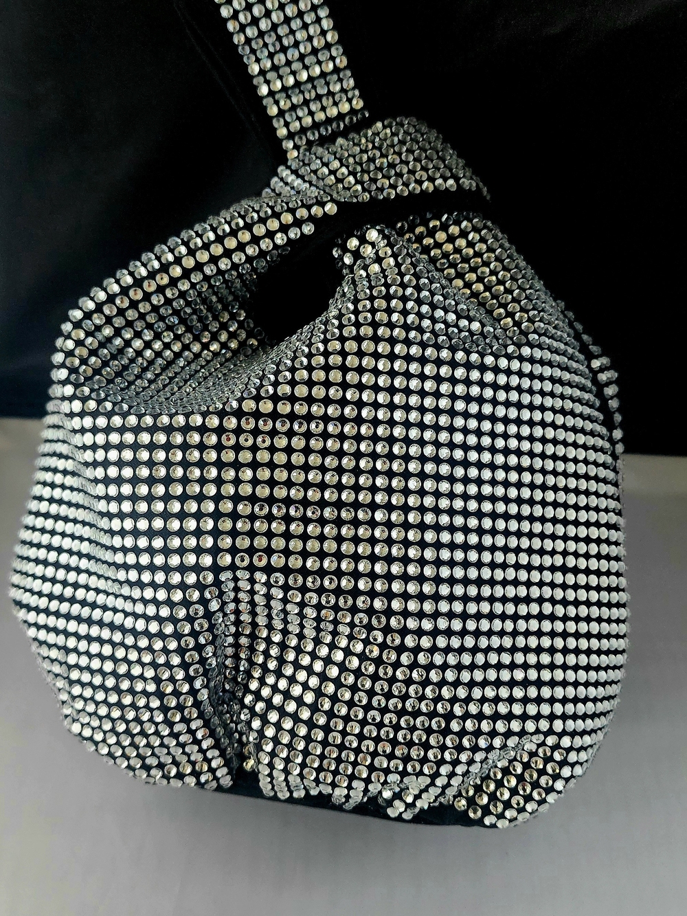 J. CREW Like New Black Crystal-Embellished Evening Bag